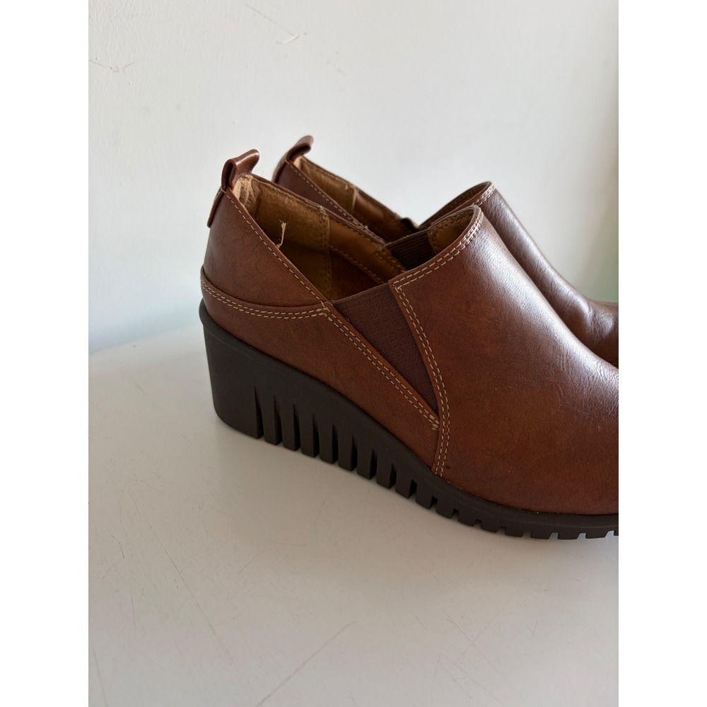Eurosoft by Sofft Brown Wedge Slip On Booties ES0020600 Womens 6.5 M - Picture 2 of 5